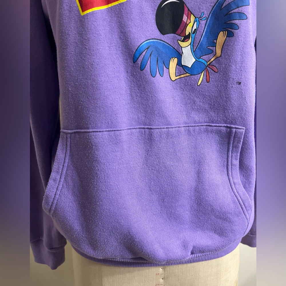 Kellogg's Sweatshirt Purple Fruit Loops Long Sleeve Hoodie Size Medium - Picture 3 of 9